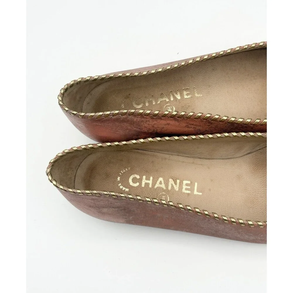 CHANEL pink metallic